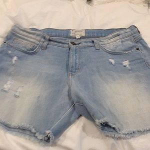 Current/Eliott distressed jean shorts